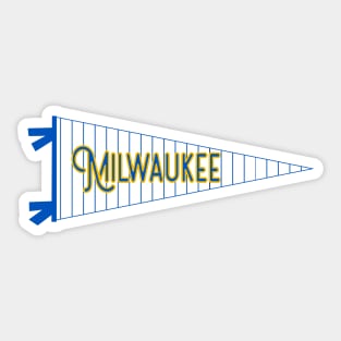 Milwaukee Pinstripe Pennant Sticker